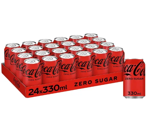 24 Latas de Coca-Cola normal o Zero (24x33cl) por sólo 12,45€