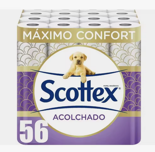 ¡No queda papeeeeeel! Chollo en Scottex Acolchado: 56 rollos por solo 15,64 €